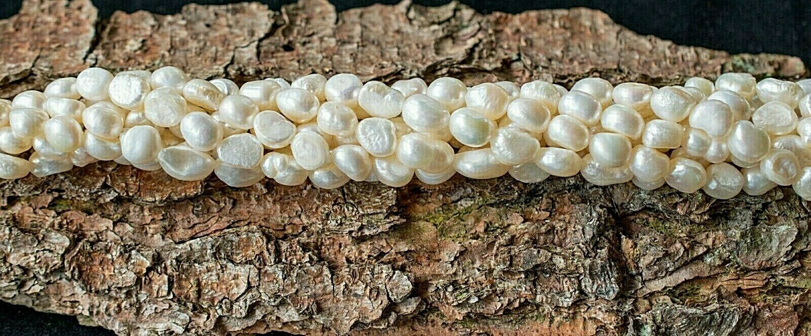 11 x 9 mm weiße Barockperlenstränge in 42 cm Länge Sonderangebot!!!